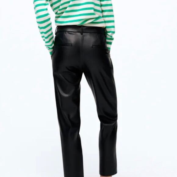 ZARA BLOGGER FAVORITE FAUX LEATHER PANTS - Picture 12 of 12